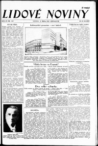 Lidov noviny z 25.10.1929, edice 1, strana 1