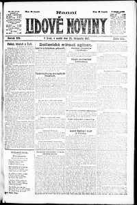 Lidov noviny z 25.11.1917, edice 1, strana 1