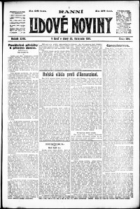 Lidov noviny z 25.11.1919, edice 1, strana 1