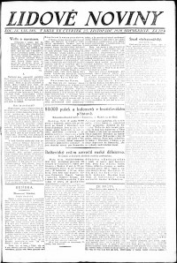Lidov noviny z 25.11.1920, edice 2, strana 1