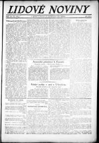 Lidov noviny z 25.11.1921, edice 2, strana 1