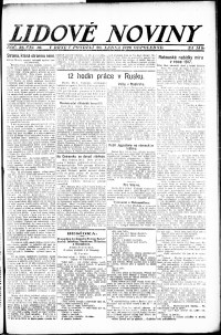 Lidov noviny z 26.1.1920, edice 2, strana 1