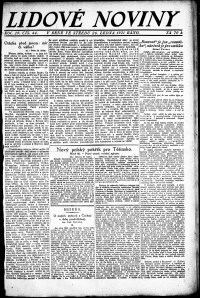 Lidov noviny z 26.1.1921, edice 1, strana 1