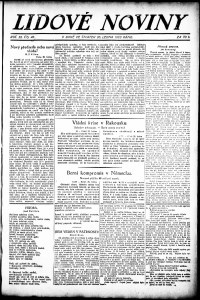 Lidov noviny z 26.1.1922, edice 1, strana 1