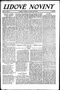 Lidov noviny z 26.1.1923, edice 1, strana 1