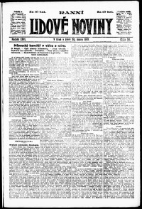 Lidov noviny z 26.2.1918, edice 1, strana 1