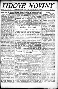 Lidov noviny z 26.2.1920, edice 1, strana 1