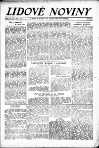 Lidov noviny z 26.2.1923, edice 2, strana 1