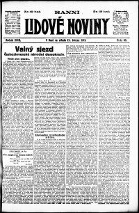 Lidov noviny z 26.3.1919, edice 1, strana 1