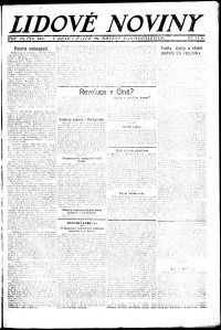 Lidov noviny z 26.3.1920, edice 2, strana 1