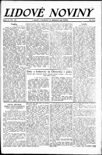 Lidov noviny z 26.3.1923, edice 1, strana 1