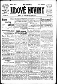 Lidov noviny z 26.4.1917, edice 1, strana 1
