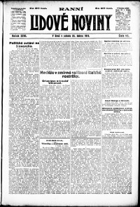 Lidov noviny z 26.4.1919, edice 1, strana 1