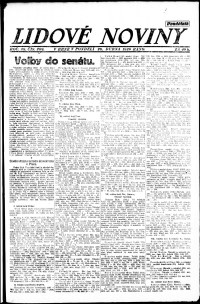 Lidov noviny z 26.4.1920, edice 1, strana 1