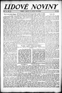 Lidov noviny z 26.5.1923, edice 1, strana 1