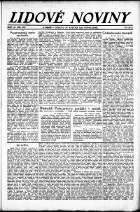 Lidov noviny z 26.5.1923, edice 2, strana 1