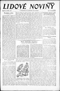Lidov noviny z 26.5.1924, edice 1, strana 1