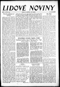 Lidov noviny z 26.5.1933, edice 1, strana 1