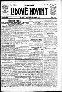 Lidov noviny z 26.6.1917, edice 1, strana 1