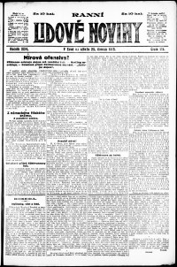 Lidov noviny z 26.6.1918, edice 1, strana 1