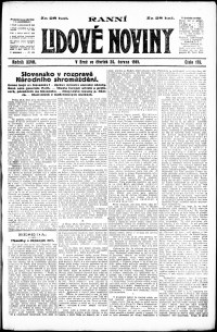 Lidov noviny z 26.6.1919, edice 1, strana 1