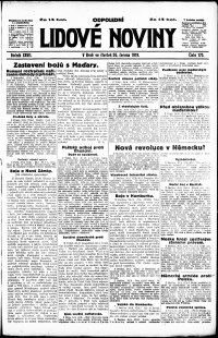 Lidov noviny z 26.6.1919, edice 2, strana 1