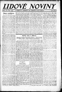 Lidov noviny z 26.6.1920, edice 1, strana 1