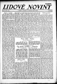 Lidov noviny z 26.6.1922, edice 1, strana 1
