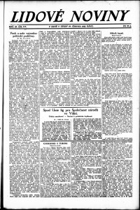 Lidov noviny z 26.6.1923, edice 1, strana 1