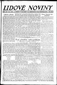 Lidov noviny z 26.7.1920, edice 2, strana 1