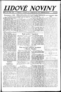 Lidov noviny z 26.7.1921, edice 2, strana 1