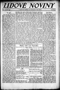 Lidov noviny z 26.7.1922, edice 1, strana 1