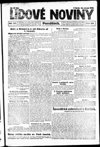Lidov noviny z 26.8.1918, edice 1, strana 1