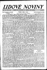 Lidov noviny z 26.8.1920, edice 2, strana 1