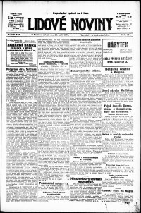 Lidov noviny z 26.9.1917, edice 3, strana 1