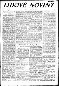 Lidov noviny z 26.9.1921, edice 1, strana 1