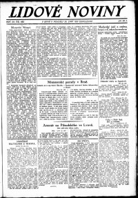 Lidov noviny z 26.9.1921, edice 2, strana 1