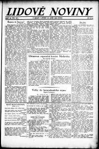 Lidov noviny z 26.9.1922, edice 2, strana 1