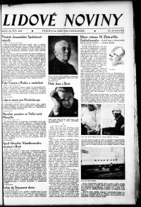 Lidov noviny z 26.9.1932, edice 3, strana 1