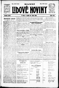 Lidov noviny z 26.10.1919, edice 1, strana 1
