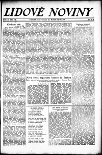 Lidov noviny z 26.10.1922, edice 1, strana 1