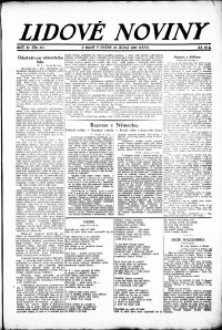 Lidov noviny z 26.10.1923, edice 1, strana 1