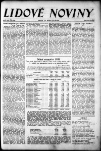 Lidov noviny z 26.10.1934, edice 1, strana 1