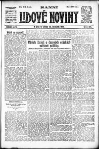 Lidov noviny z 26.11.1919, edice 1, strana 1