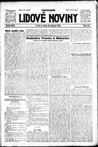 Lidov noviny z 26.11.1919, edice 2, strana 1