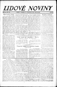 Lidov noviny z 26.11.1923, edice 2, strana 1
