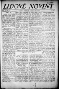 Lidov noviny z 26.12.1921, edice 1, strana 1