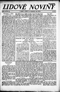 Lidov noviny z 26.12.1922, edice 1, strana 1