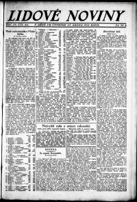 Lidov noviny z 27.1.1921, edice 1, strana 1