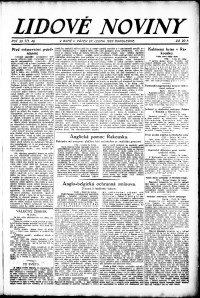 Lidov noviny z 27.1.1922, edice 2, strana 1